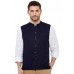 Half Sleeve Self Design Men Nehru  Jacket