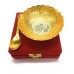  Gold Plated 1 Bowl 1 Spoon Set with a Wooden Box 