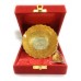  Gold Plated 1 Bowl 1 Spoon Set with a Wooden Box 