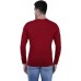 Men Round Neck Maroon T-Shirt